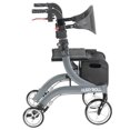 HurryCane HurryRoll Rollator Rolling Walker, Silver
