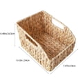 thumbnail image 2 of Desktop Weaving Basket Rustic Style Storage Basket Hyacinth Basket Tabletop Organizer, 2 of 6