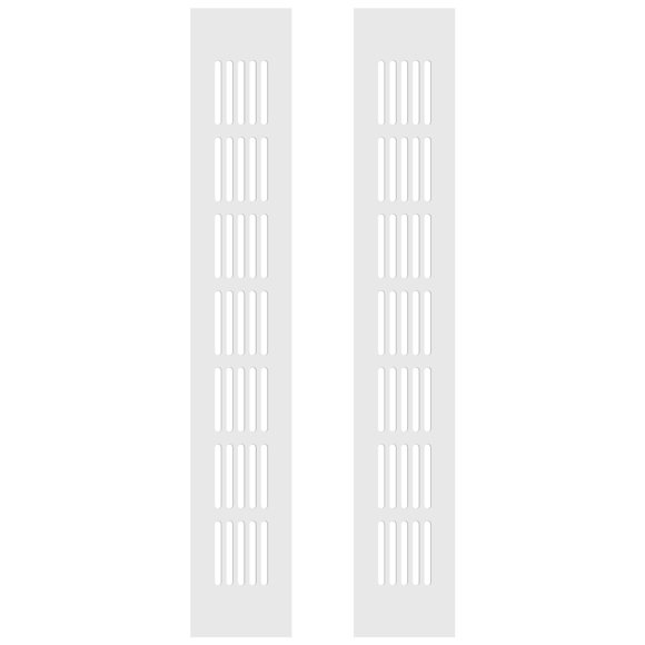 FRCOLOR Furniture Vent 2pcs Aluminum Alloy Air Vent Rectangular Ventilation Grille for Wardrobe Cabinet,11.81"X1.97"X0.39"