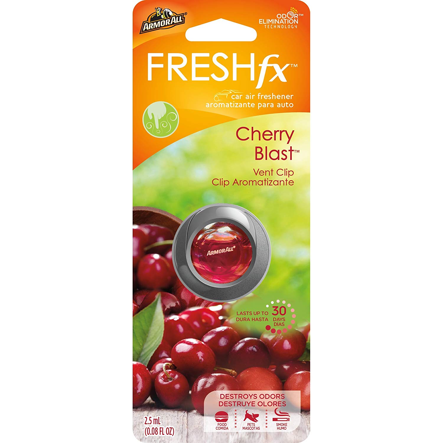 Armor All FRESHfx Car Air Freshener Vent Clip (Cherry Blast)