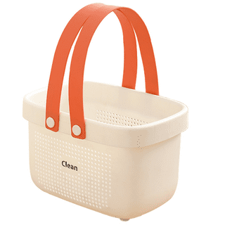 UUJOLY Plastic Portable Shower Caddy Basket Bucket, Cleaning Shower Basket  with Handle Compartments Storage Basket Organizer for Bathroom Kitchen