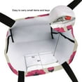 thumbnail image 6 of FORMRS Womens Canvas Tote Bag with Zipper Inner Pocket Shoulder Handbag, Pink Flowers, 6 of 7