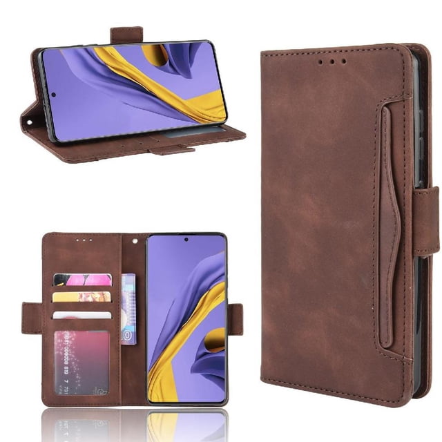 Case for Samsung Galaxy A71 4G Magnetic closure Leather Wallet Cover Adjustable Detachable Card Holder