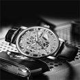 thumbnail image 3 of Men's Watch Fashion Men's Leather Military Casual Analog Quartz Wrist Watch Business Watches Watches for Men (D Black), 3 of 4