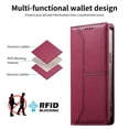 thumbnail image 4 of Étui Portefeuille avec Blocage RFID pour Samsung Galaxy A53 5G, Étui à Rabat Magnétique en Cuir avec Support, Rouge, 4 of 7