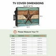 thumbnail image 3 of Outdoor TV Cover 48 to 50 Inches, Country Star Retro Tear Wooden Board Waterproof and Weatherproof TV Cover with Remote Control Pocket, Flat Screen TV Cover Protector for Outside TV, 3 of 6
