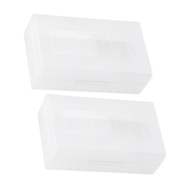 2 Pcs Battery Storage Case, Battery Box For 20700/21700 Battery, Hard Waterproof Wear- Plastic Case Transparent