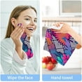thumbnail image 7 of SKYSONIC 4 PCS Summer Flowers Leaves Washcloths, 12"x 12" Cotton Wash Cloths, Highly Absorbent and Soft Face Towels for Bathroom,Gym,Hotel and Spa, 7 of 7