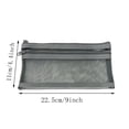 thumbnail image 4 of Pencil Case, Large Capacity Zipper Stationery Pouch for Office and Daily Carry, Gray, 4 of 7