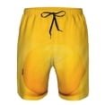 thumbnail image 4 of Wukai Yellow Lemon Print Beach Trunks with Compression Liner Swimsuit Quick Dry Beach Sports Shorts with Pocket-, 4 of 8