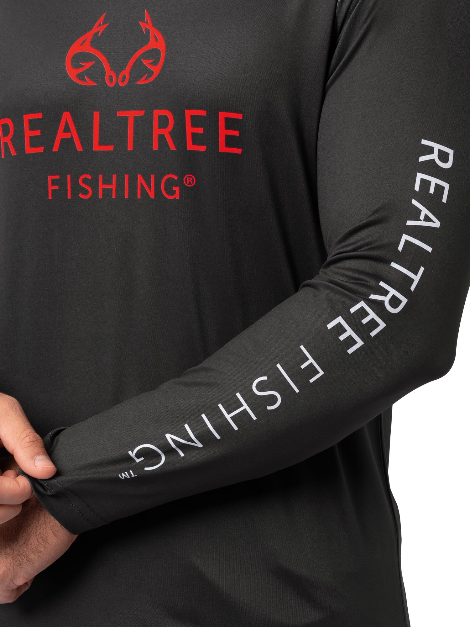 Realtree Men's Fishing Sport Americana UPF30 Long Sleeve Performance Crew Top, Size S-3XL