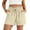 Apricot, variant on Fantaslook Summer Shorts for Women Wide Leg High Waisted Shorts Drawstring Casual Beach Shorts with Pockets