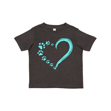 

Inktastic Paw Print Heart Gift Toddler Boy or Toddler Girl T-Shirt
