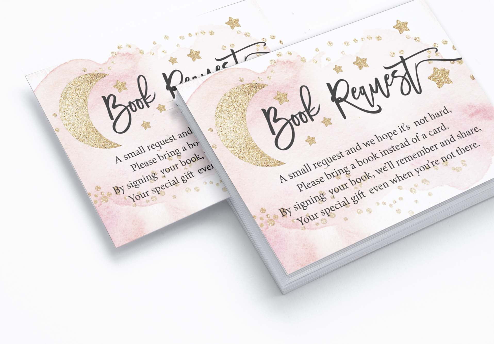 Inkdotpot 30Gender Reveal Twinkle Twinkle Little Star Baby Shower Book Request Cards Bring A Book Instead Of A Card Baby Shower Invitations Inserts Games