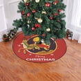 thumbnail image 2 of FMSHPON Hipster Santa Claus Reindeer Xmas Christmas Tree Skirt Stand Mat for Holiday Party Decoration Indoor Outdoor 36 inches, 2 of 3
