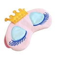 thumbnail image 3 of SPRING PARK Soft Plush Sleeping Mask Sleep Eye Mask Cartoon Princess Crown Sleep Mask Blindfold Eye Cover Eyeshade for Kids Girls Women Plane Travel Nap Night Sleeping, 3 of 4