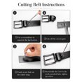 thumbnail image 5 of Maikun Men Belts Black Belt Black Buckle Leather Belt for Mens Casual Dress Belt, 5 of 6