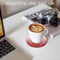 thumbnail image 6 of Red Geometric Coasters Set of 2, Absorbent Coasters for Drinks, Modern White Stripe Abstract Distortion Art Coaster for Desk Coffee Table Protection, Home Decor House Warming Gifts 4", 6 of 8