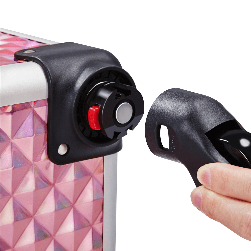 Renwick 3-in-1 Rolling Makeup Train Case, Pink