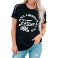 thumbnail image 3 of POGLIP T-Shirt à Manches Courtes Imprimé Lettre BADLANDS Blanc pour Femmes, 3 of 6
