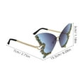 thumbnail image 2 of MLINS Butterfly Sunglass With Inlaid Rhinestones Female Butterfly Sunglasses Party Rimless Glasses, 2 of 8
