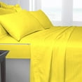thumbnail image 3 of 5 Piece Sheet has Zippers Sheet Set, Twin Size 10 Inch Deep Pocket, 800 TC, Stripe Yellow Color., 3 of 9