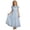 Light Blue Dress, variant on Kids Elegant Girls Lace Satin Party Romper And Dress Ensemble Summer Lightweight Sheer Overlay Girl Comfort Fit For Weddings And Performances O-Neck Comfortable Breathable Dresses