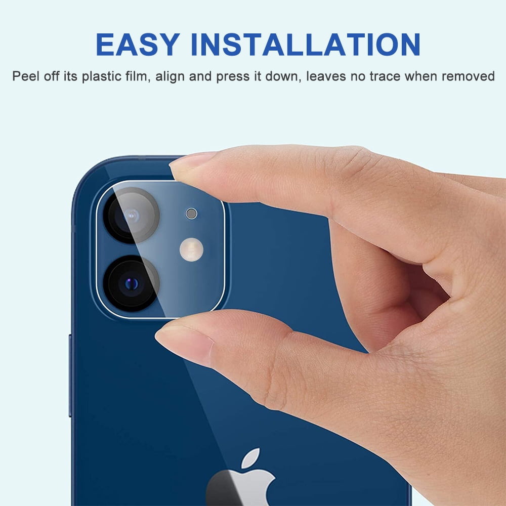 HD Camera Lens Protector for iPhone 12, Tempered Glass, Anti