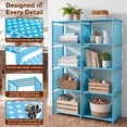 thumbnail image 6 of Novashion 8-Cube Portable Bookcase Organizer, Grey Blue Pink, 6 of 9