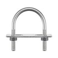 thumbnail image 1 of Unique Bargains Round U-Bolts 3 Sets 44mm Inner Width 69mm Length M8 with Nuts and Plates, 1 of 5