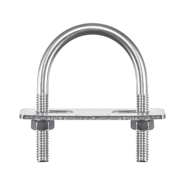 Unique Bargains Rond U-Bolts 3 Ensembles 44mm Largeur Intérieure 69mm Longueur M8 avec des Écrous et des Plaques
