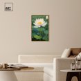 thumbnail image 3 of This Is My Waterlily Impressionism Wall Art /Monet And Van Gogh Inspired Art Canvas Wall Art by Art Remedy, Gold Floater Frame, 25.5" x 37.5", 3 of 7