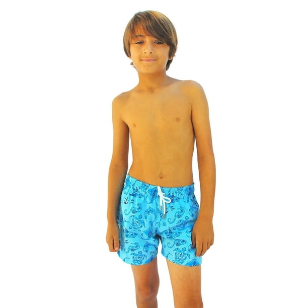 Azul Swimwear - Azul Little Boys Blue Sealife Surf Days Drawstring Tie ...