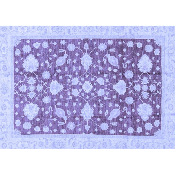 Ahgly Company Indoor Rectangle Oriental Blue Traditional Area Rugs, 8' x 10'