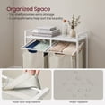 thumbnail image 3 of Nordic Hygge 2-Bag Laundry Sorter with Storage Shelf, Cream White and Cloud White, 3 of 7