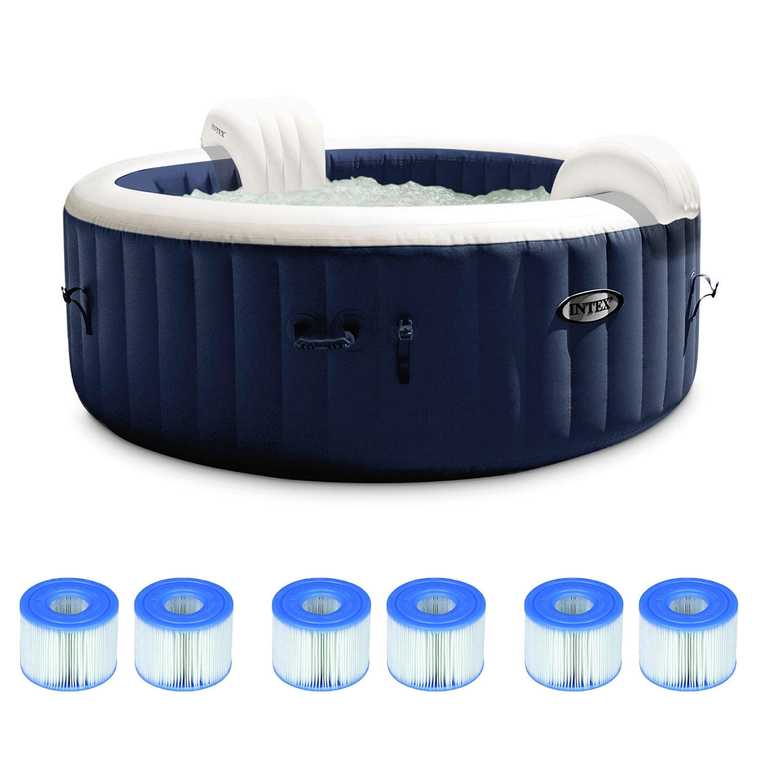 Intex PureSpa Portable Inflatable Hot Tub and 6 S1 Filter Replacement