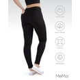 thumbnail image 6 of MeMoi French Terry Cotton Blend Yoga Pants - Womens - Female (Medium/Large, Black), 6 of 7