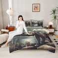 thumbnail image 4 of Manfei Boys Girls Safari Brown Bear Full Size Comforter Sets 3-Piece,Jungle Woodland Animal Bedding Comforter Set,Vintage Aesthetics Lightweight Bedding Sets,Breathable Home Decor,Reversible, 4 of 8