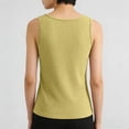 thumbnail image 5 of Womens Sleeveless Racerback High Neck Casual Basic Cotton Ribbed Fitted Tank Top with High Round Neck and Slim Fit Green XL, 5 of 6