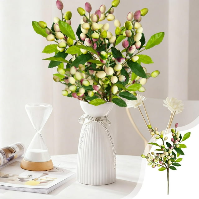 Fridja Cadeaux de la Saint-Valentin Baies Olives Haricots Branche Fleur Simulée Décoration Maison