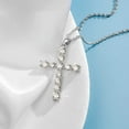 thumbnail image 6 of Fanci Me 925 Sterling Silver Cross Necklace for Women Embossed Infinity Pendant Necklace With Cubic Zirconia Delicate Dainty High Polished Fine Jewelry Gifts for Women 18", 6 of 10