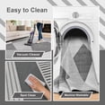 thumbnail image 5 of Pentantan 9'x12' Area Rugs for Living Room, Machine Washable Modern Geometric Neutral Rug, Non Slip Low Pile Waterproof Indoor Carpet for Bedroom Dining Room Office, Easy to Clean, Gray, 5 of 7