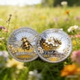 thumbnail image 7 of Bee Kind Positivity Commemorative Coin, Double-Sided Inspirational Bee Token with Kindness & Gratitude Message, Sunflower & Laurel Design, Unique Encouragement Gift for Women, Men, Friends (1pcs), 7 of 7