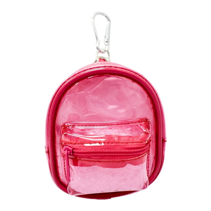 Claire's Girls’ Clear Pink Mini Backpack Keychain, Cute Gift, 76113
