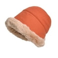 thumbnail image 4 of qolati Women's Winter Bucket Hat Faux Fur Brims Puffy Plush Warm Fisherman Hat Soft Fuzzy Fleece Caps, 4 of 6
