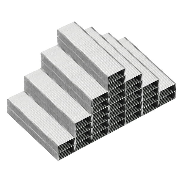Grapas Uxcell para Engrapadora, Paquete de 2 Grapas Estándar 26/6 de 1/4 de pulgada para Suministros de Oficina, Plateado