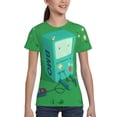 thumbnail image 4 of Adventure Time Robot Teen T-Shirt Crewneck Short Sleeve Double-Sided Print Summer Tee Shirts Top For Youth Boys Girls Children X-Large, 4 of 7
