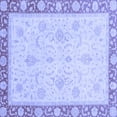 thumbnail image 1 of Ahgly Company Machine Washable Indoor Square Abstract Blue Modern Area Rugs, 8' Square, 1 of 4