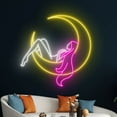 thumbnail image 5 of Handmadetneonsign Woman Moon Neon Sign, Lady Moon Led Sign, Girl Moon Neon Light, Female Moon Light, 5 of 5