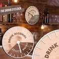 thumbnail image 2 of Yuedong The Drink O'Clock Decoration Coffee Alcohol Drinks Wooden Wall Clock Kitchen Wine Decor Gift Gag Gift Farmhouse Rustic Wall Clock for Family Friends, 2 of 9